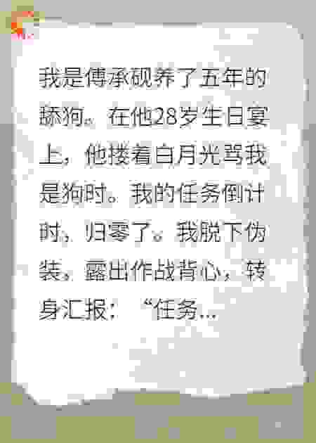 五年舔狗，任务而已