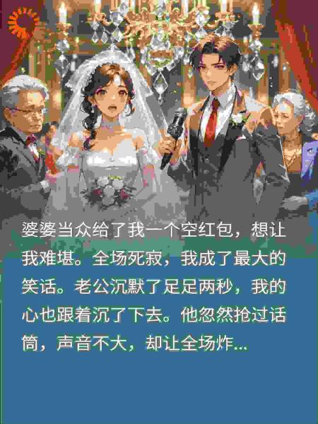 婚礼上婆婆给我空红包，老公一句话，别墅直接写我名字