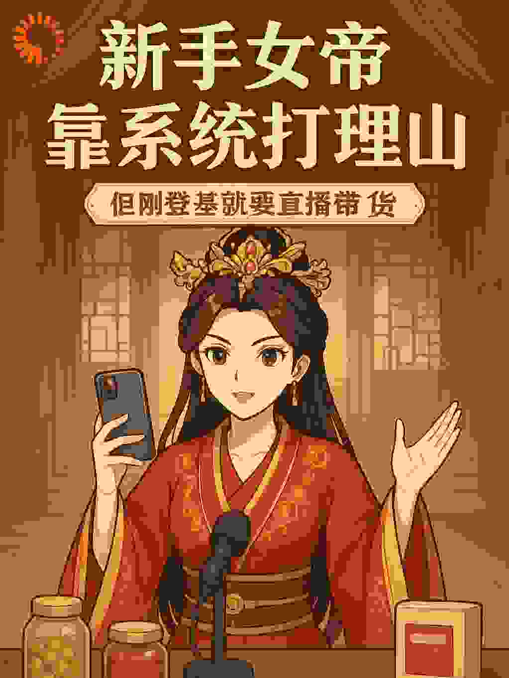 新手女帝靠系统打理江山，但刚登基就要直播带货