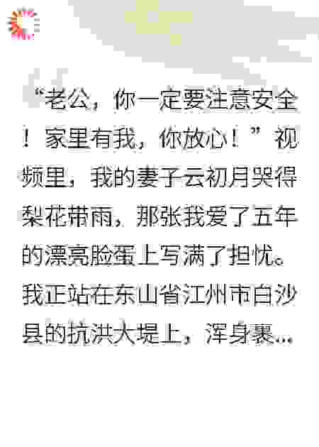 我在前线抗洪,她在后方出轨