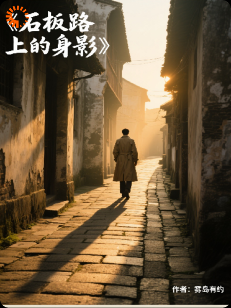 石板路上的身影