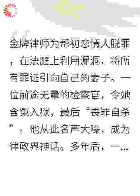 我的被告席上，坐着律师前夫