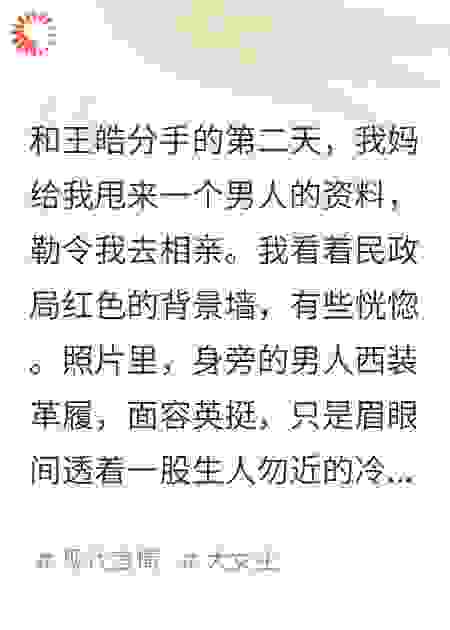 分手后，我在体制内相亲闪婚了