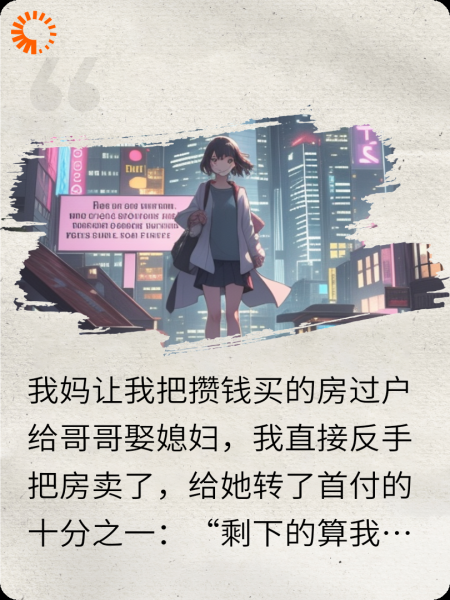我妈让我哥拿我房本给他娶媳妇