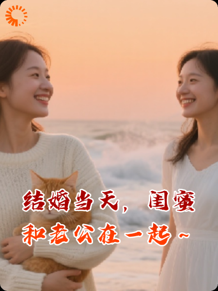 结婚当天，闺蜜和老公在一起～