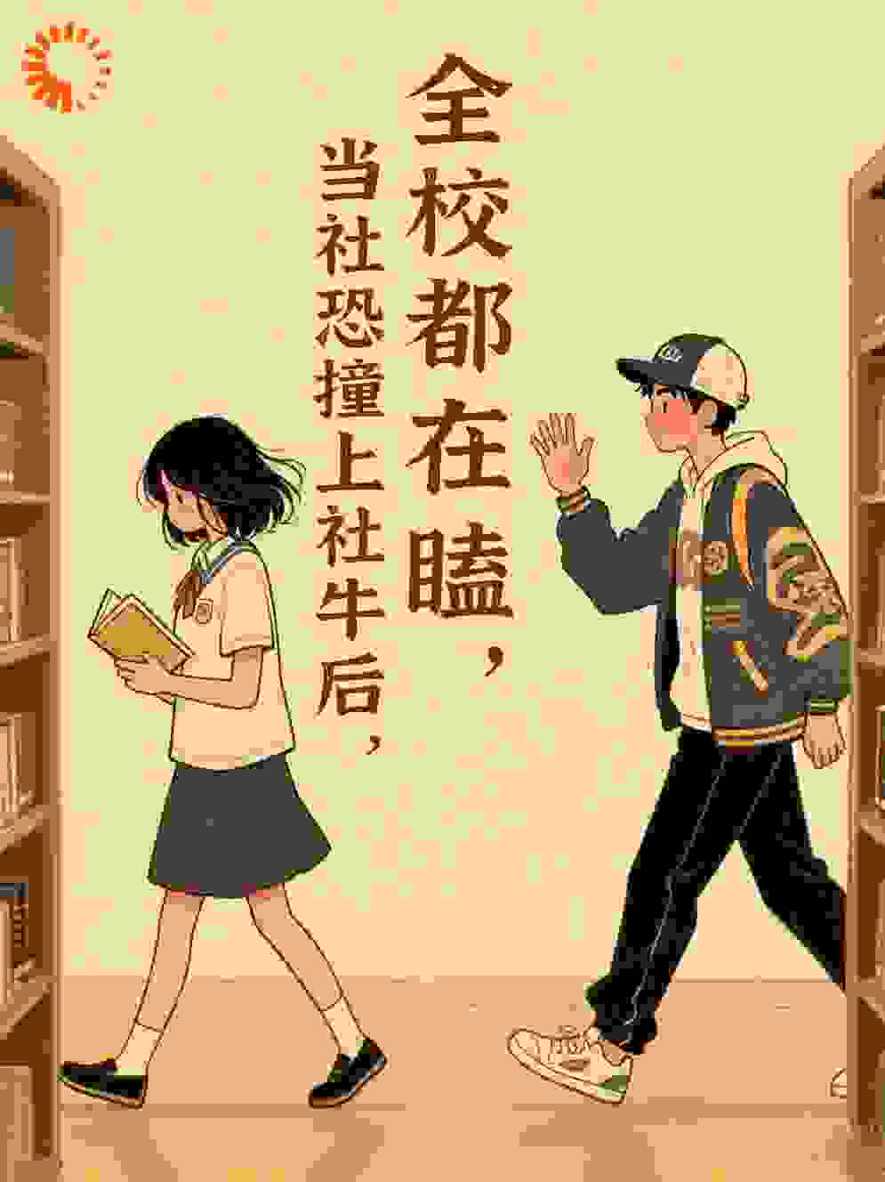 当社牛撞上社恐后，全校都在磕