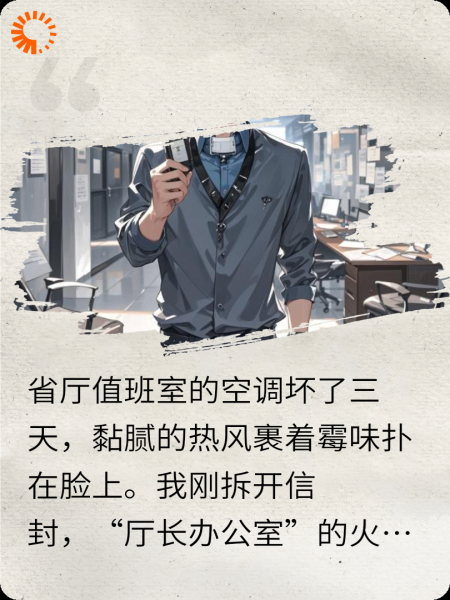 挂职第7天，收到厅长的死亡密信