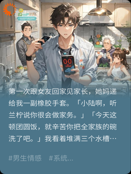第一次见家长，她妈让我洗全家族的碗