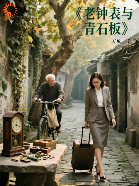 老钟表与青石板